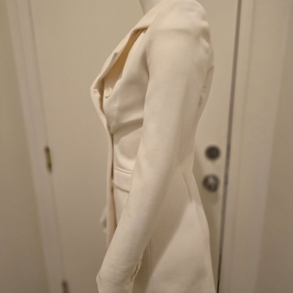 Zara Basic Collection Off White Double Breasted C… - image 2